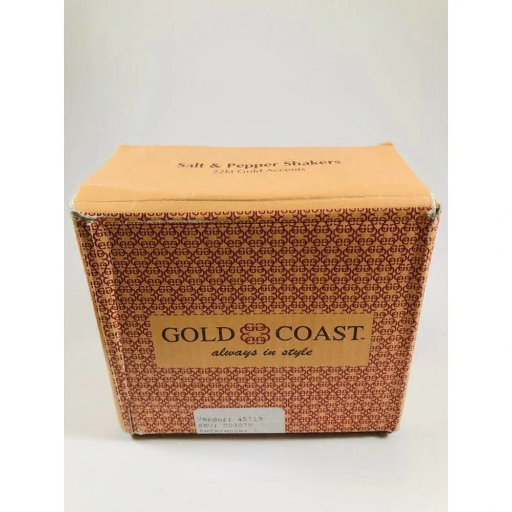 Vintage 22k Gold Salt & Pepper Shakers
